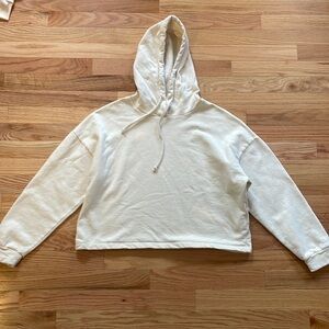 ONLY cropped cream colored hoodie